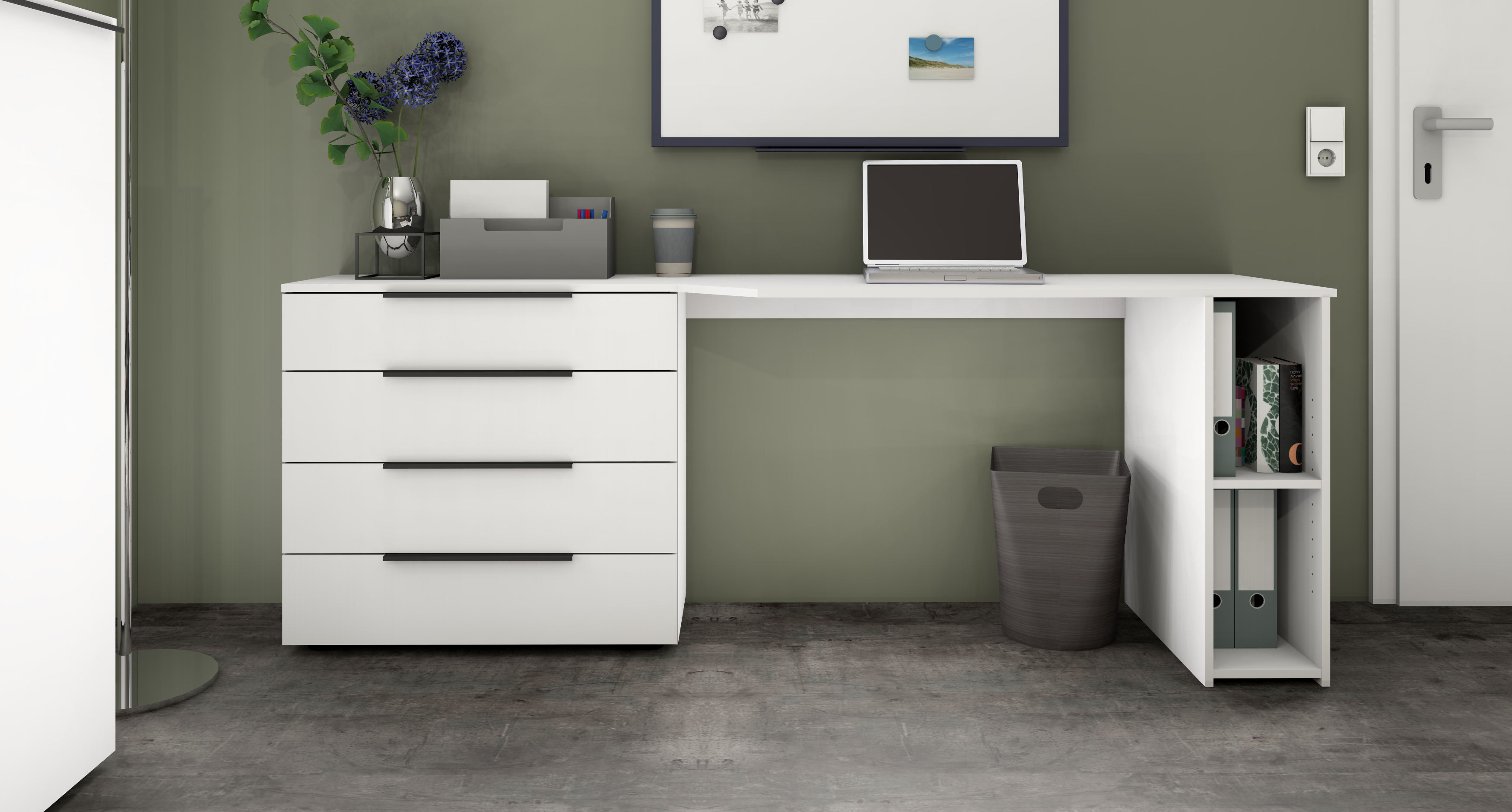 30055438_1 Schreibtisch "Tom" in Weiß