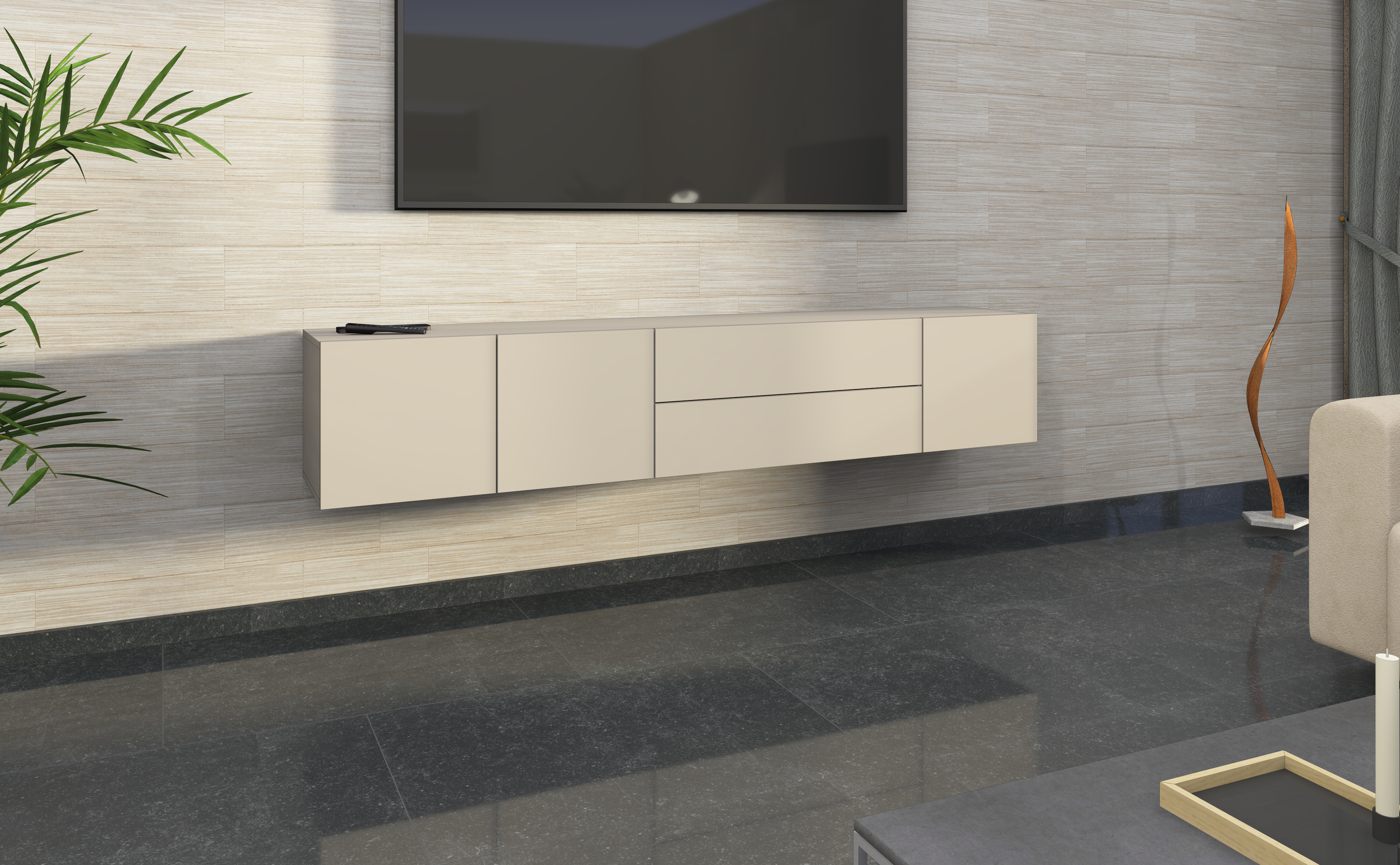 54009820_LB190_3T-3SK_kaschmir_02-1 Lowboard Sophia 190 cm Kaschmir-Dekor