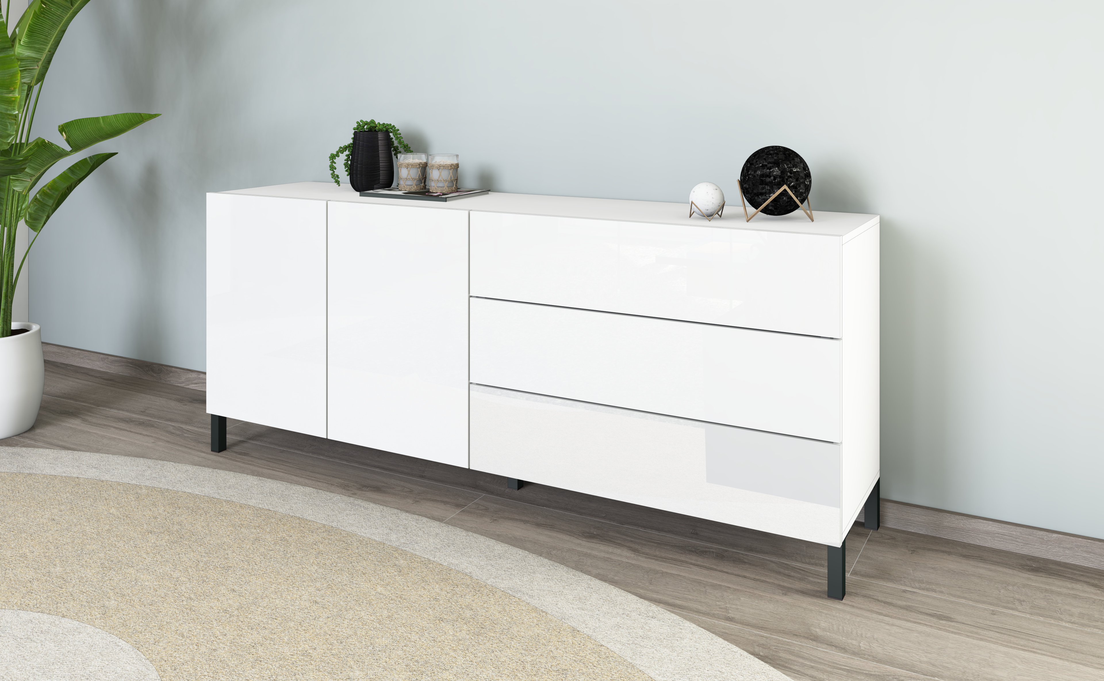 Sophia Sideboard 152 cm mit Metallfüßen Sophia Sideboard 152 cm mit Metallfüßen