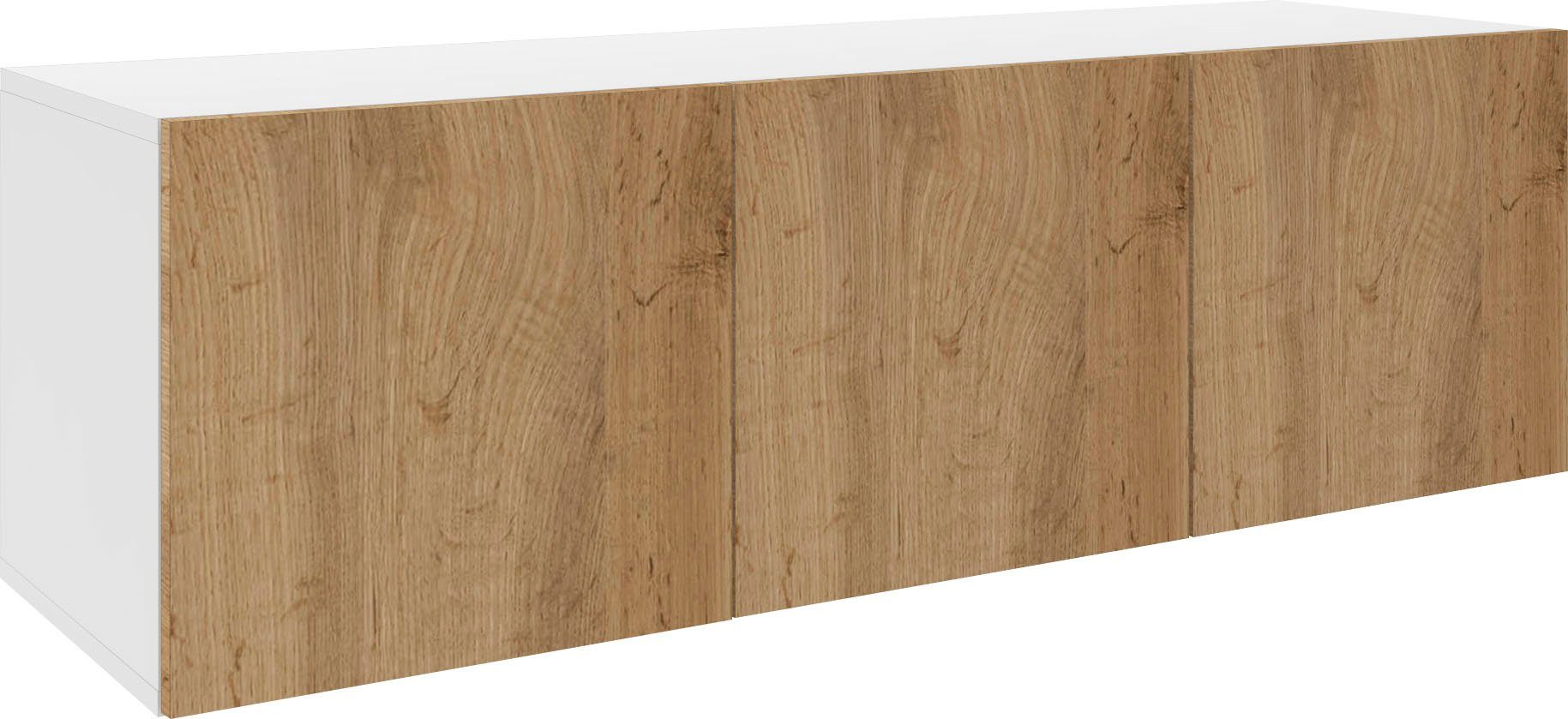 Vaasa-LB114-weiss-eiche Sideboard Weiß - Eiche "Vaasa" 114 cm