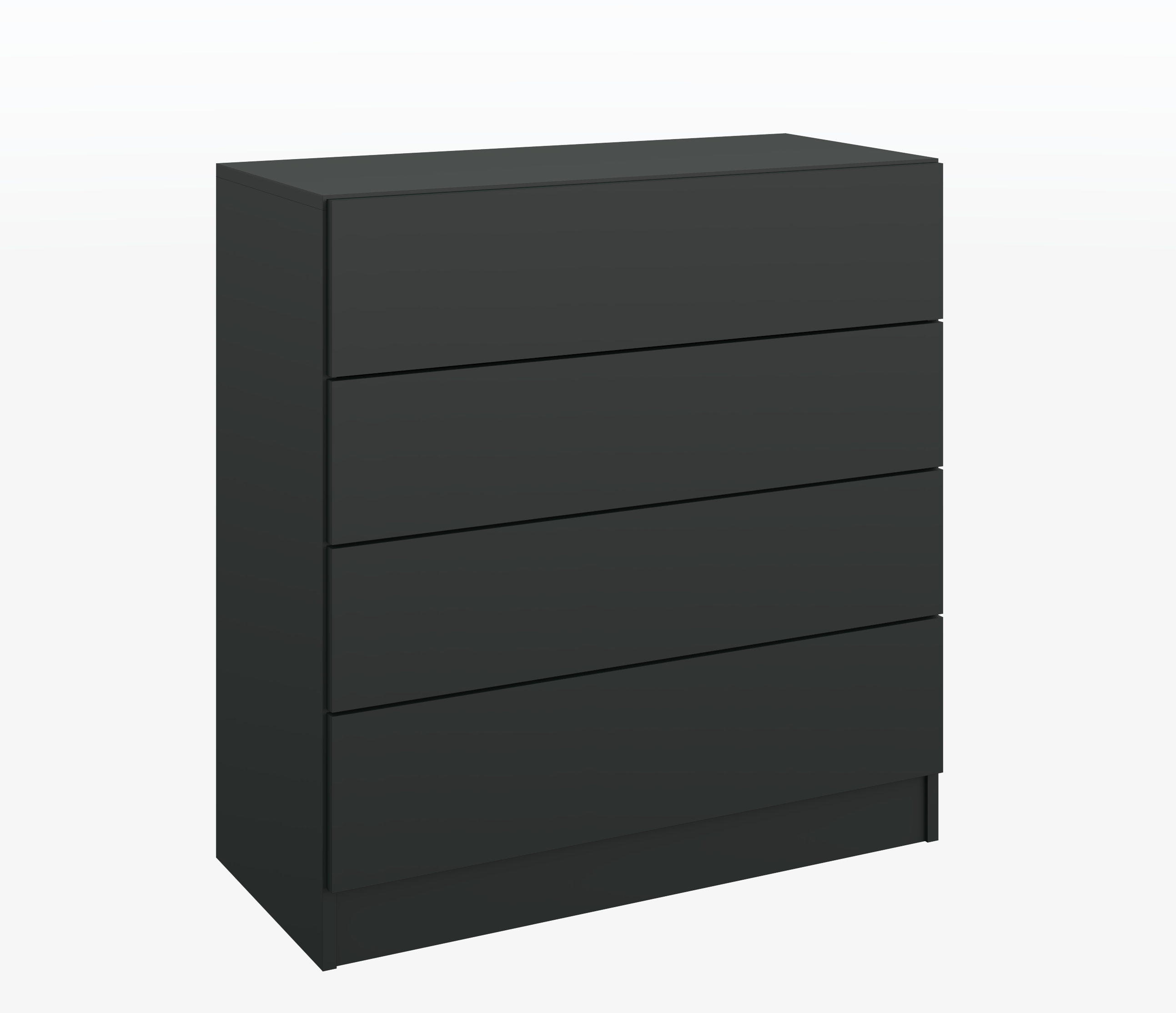 Kommode Schwarz "Vaasa" 4 Schubkästen