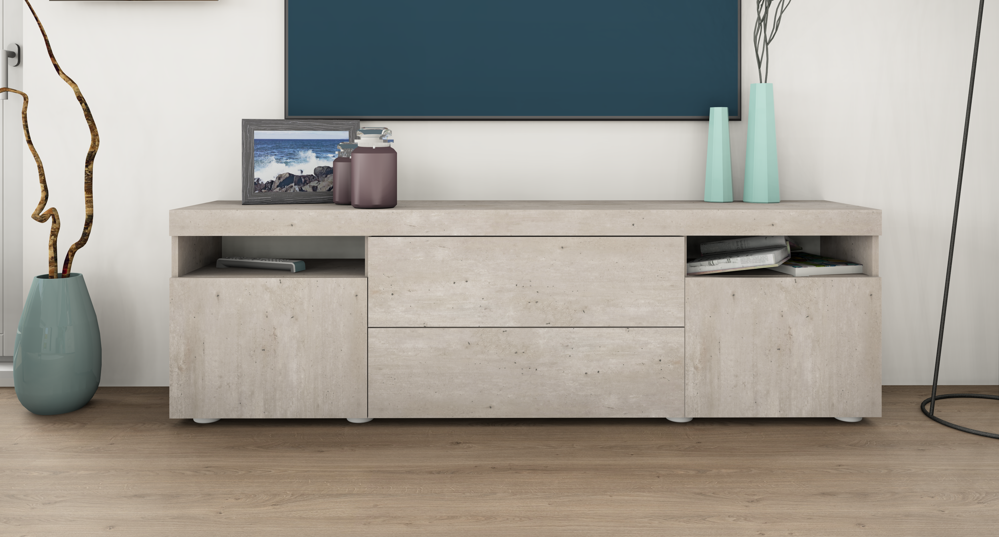 39430505_1 Lowboard "Kapstadt" 166 cm, Beton-Optik