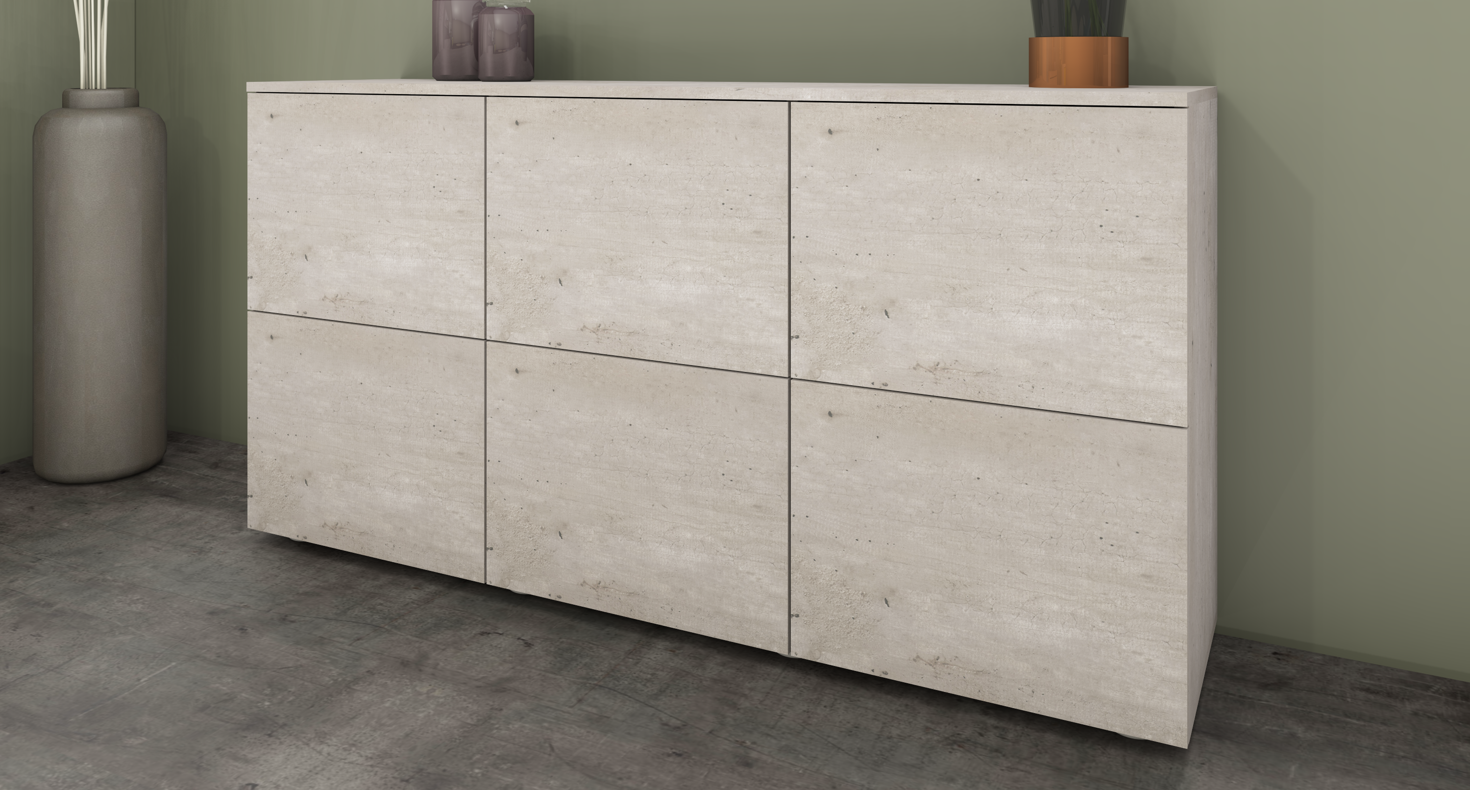 33476154_1 Sideboard Beton 139 cm "Rova" 6-türig