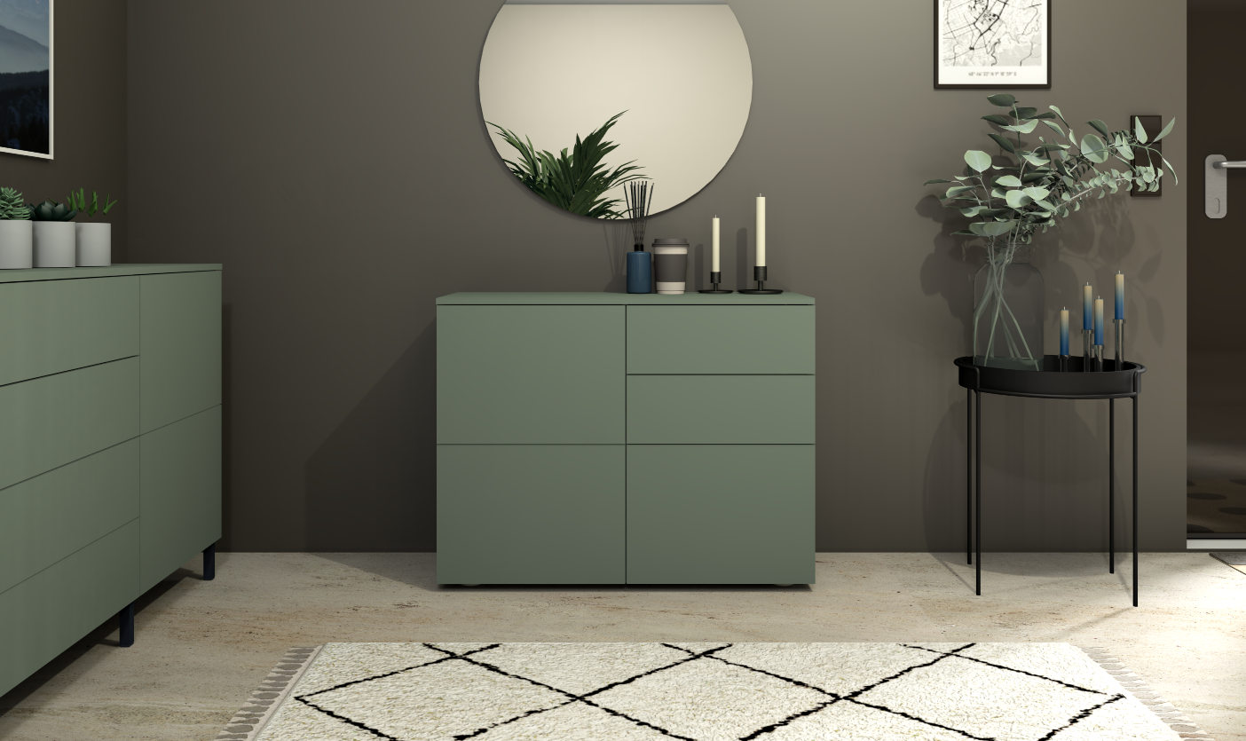 Rova Kommode 3-türig Salbei Rova Kommode 3-türig Salbei