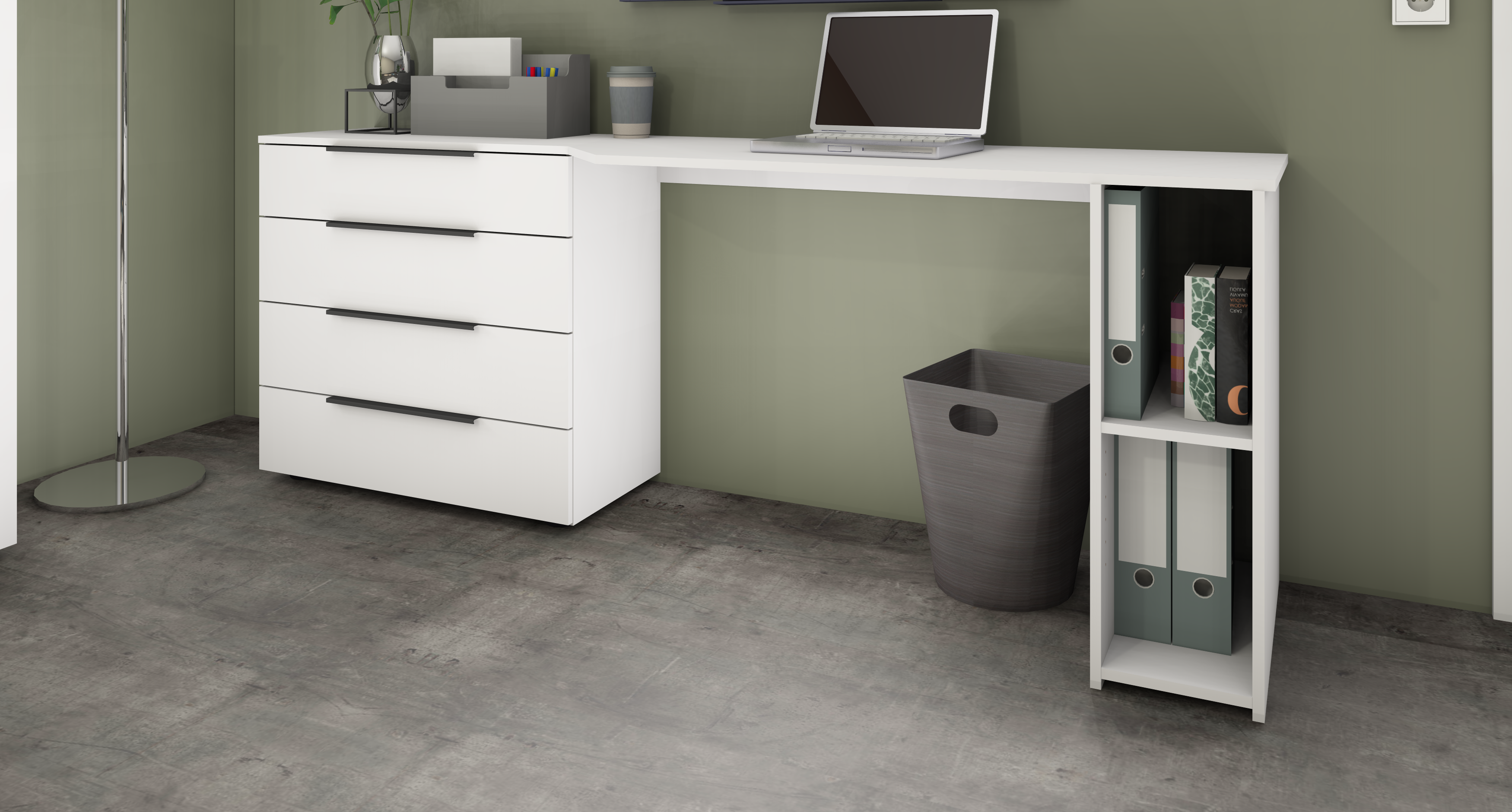 Schreibtisch "Tom" in Weiß