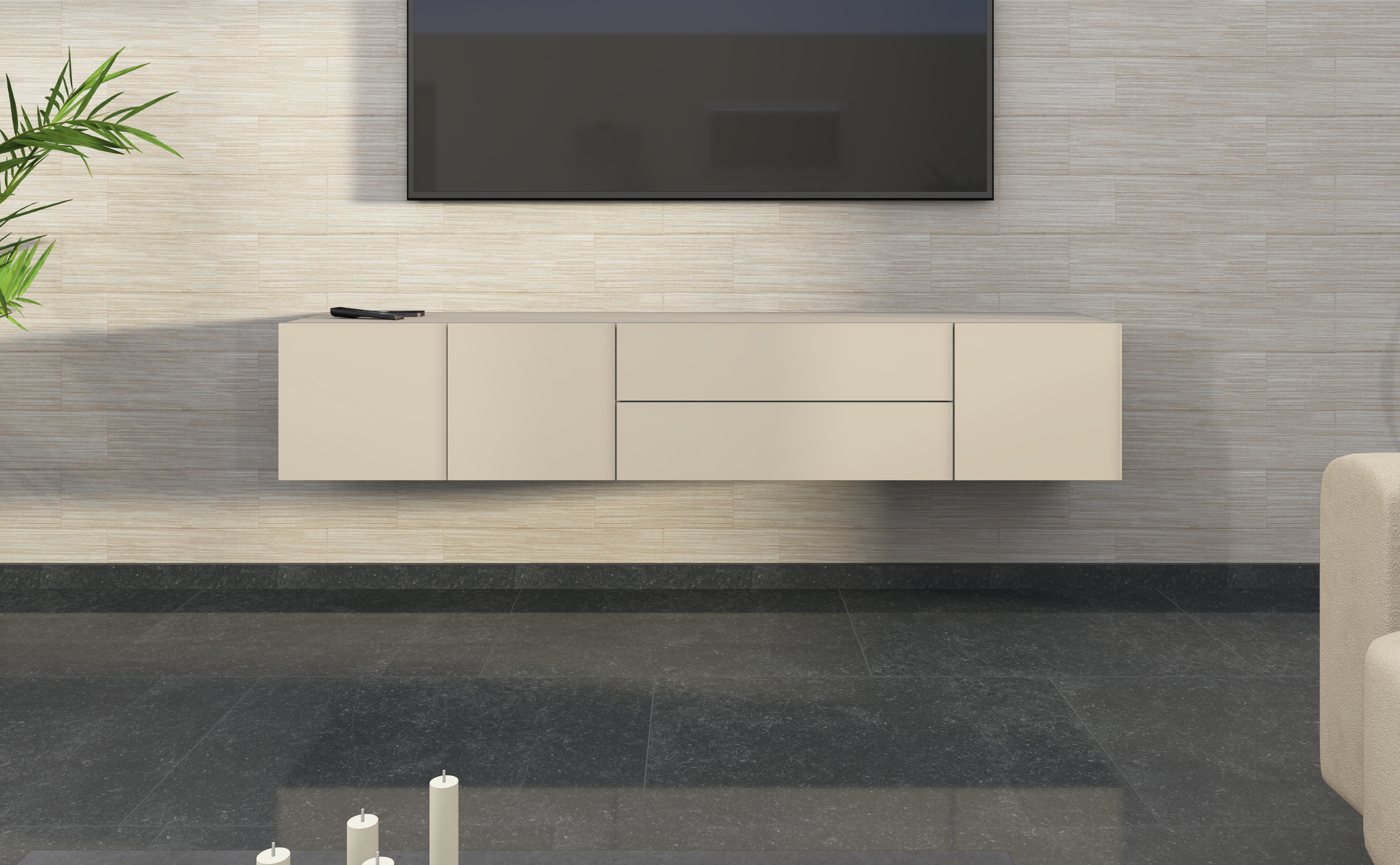 Lowboard Sophia 190 cm Kaschmir-Dekor