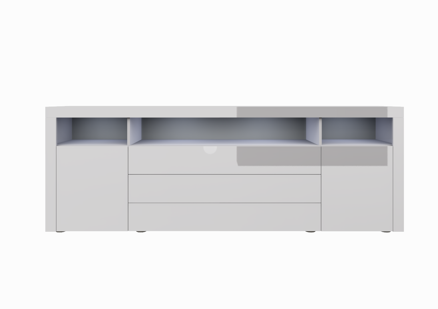 21_2xxSqgURMd1mzJ Sideboard Weiß Hochglanz 200 cm "Santa Fé"