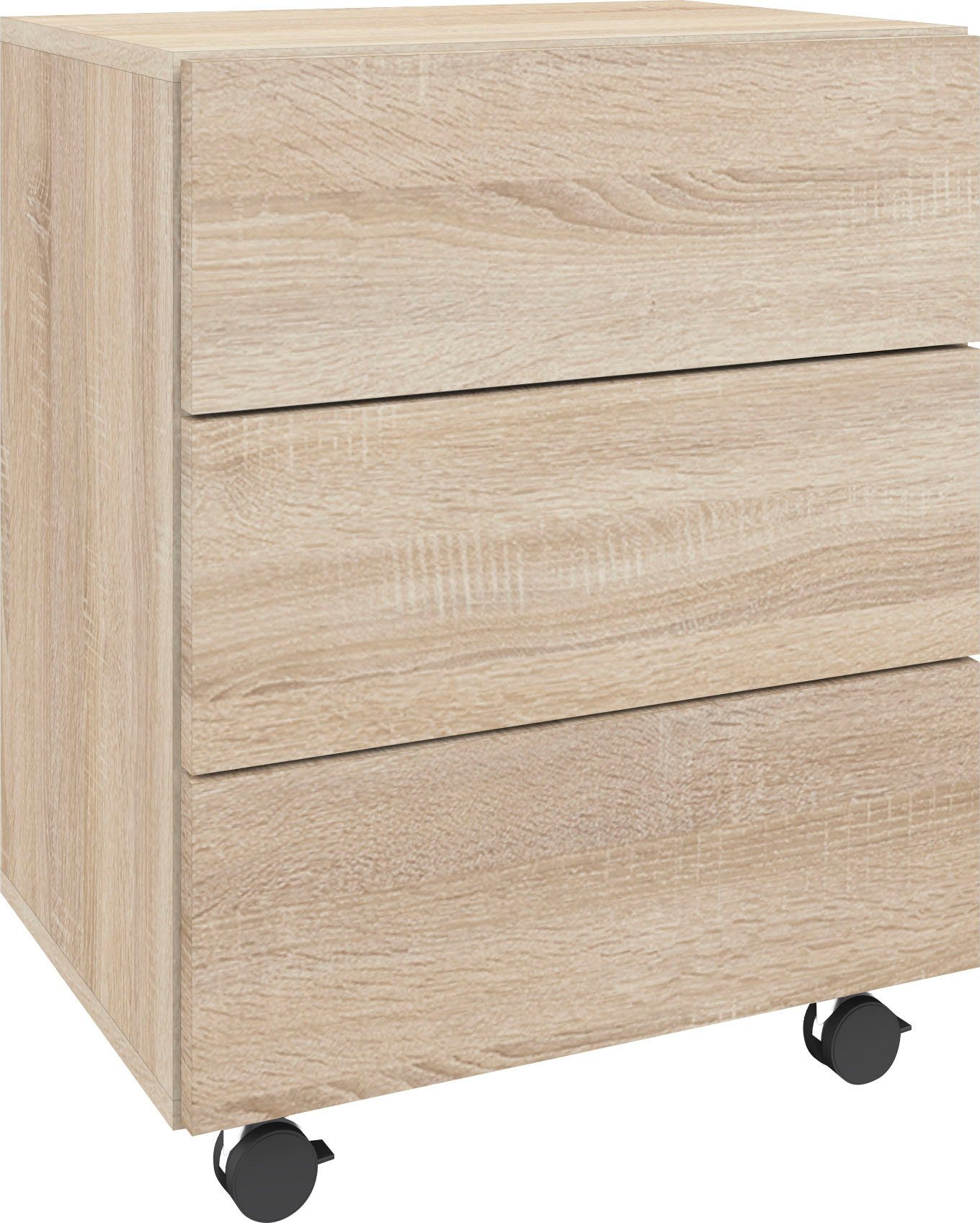 Rollcontainer Eiche mit Schubkästen "Wallis"