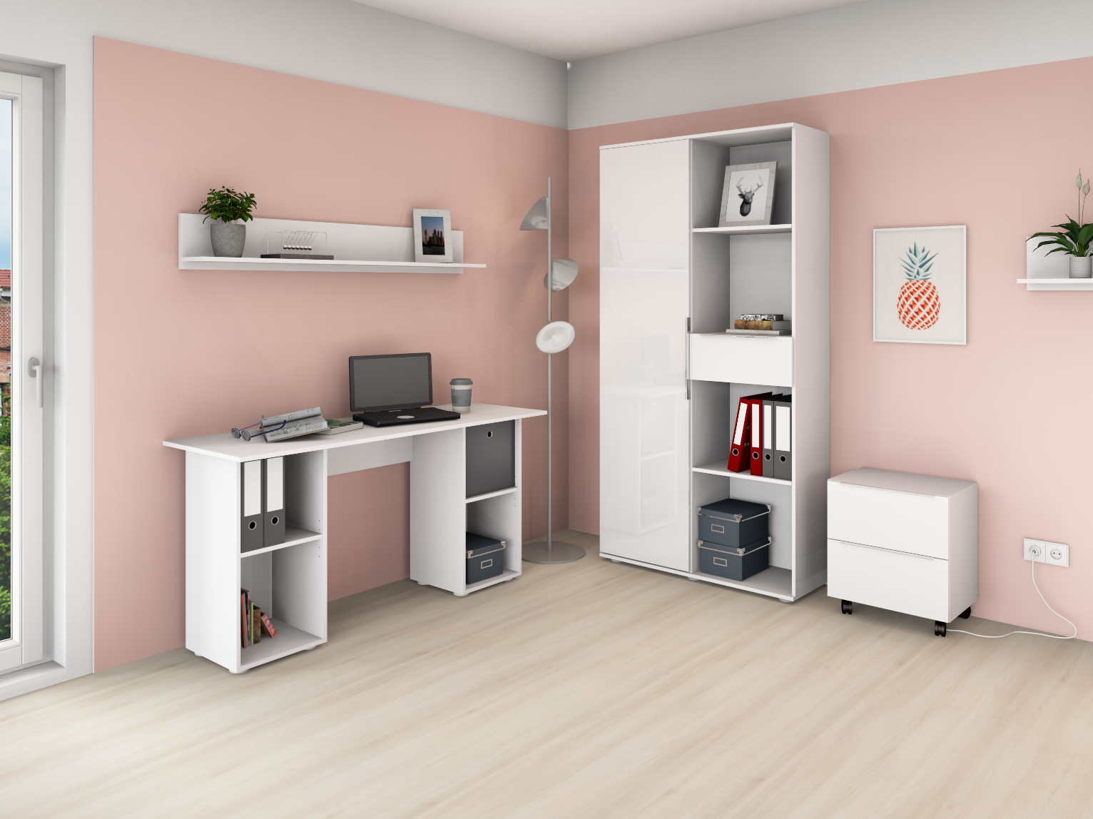 Schreibtisch "Kai" weiß matt