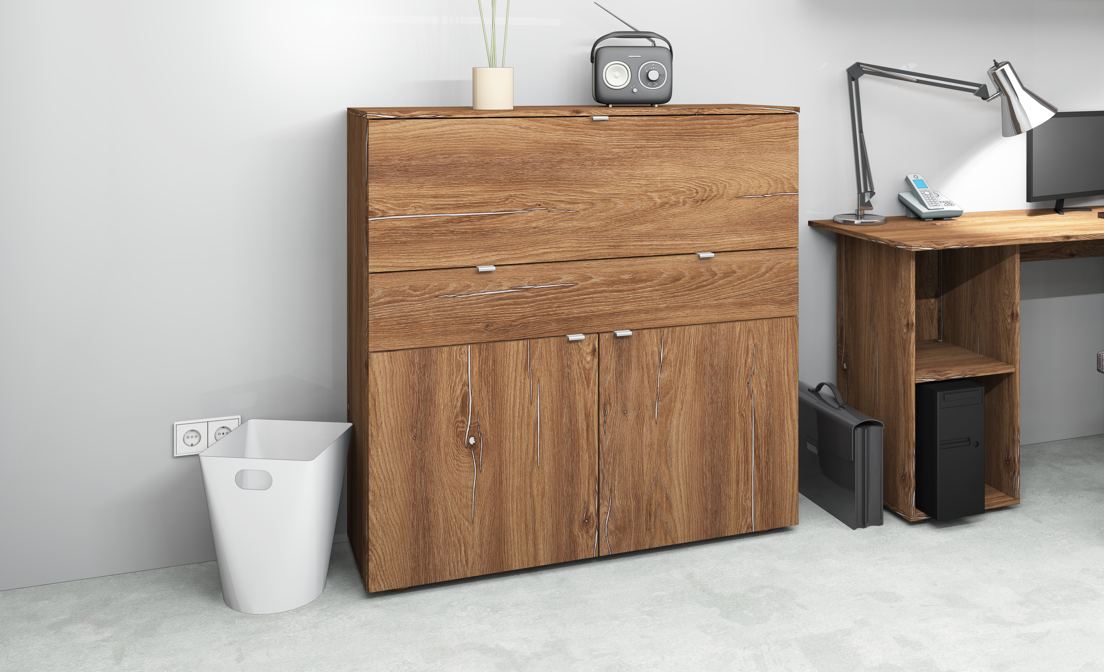 52918628-2 Sekretär "Dolly" in Eiche Vintage