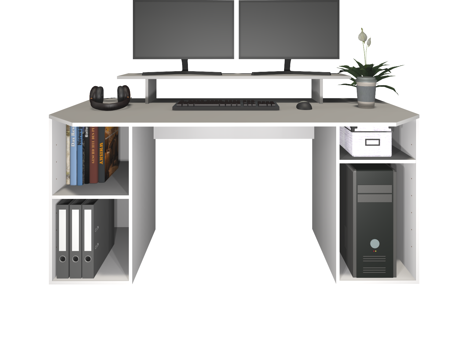 Schreibtisch Weiß "Tippy" 160 cm