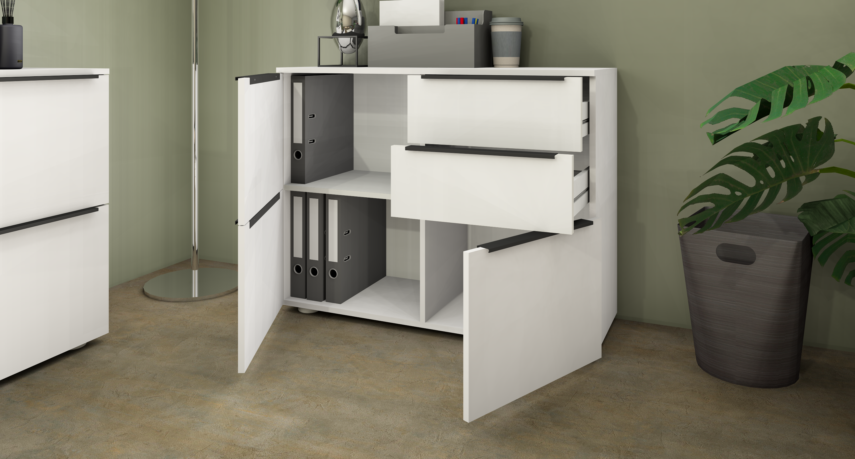 14069258_4 Kommode "Tom" 3-türig in weiß matt