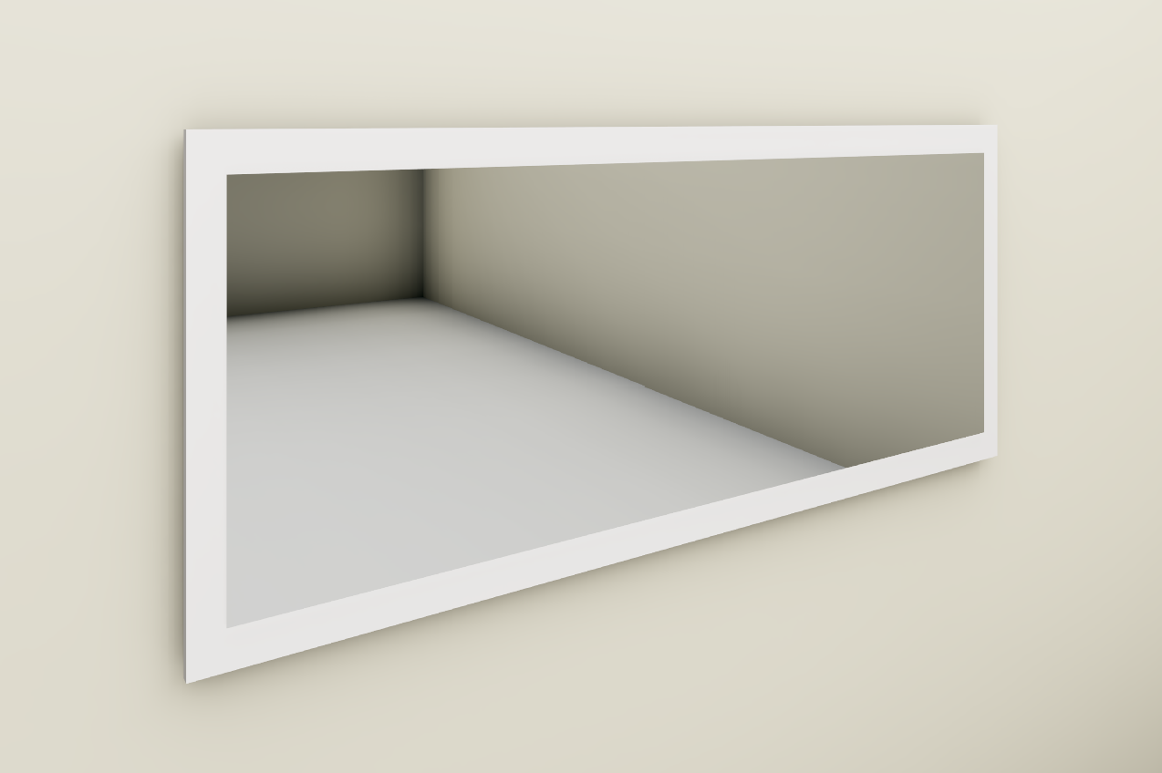 Spiegel Vaasa weiß 100 x 45 cm