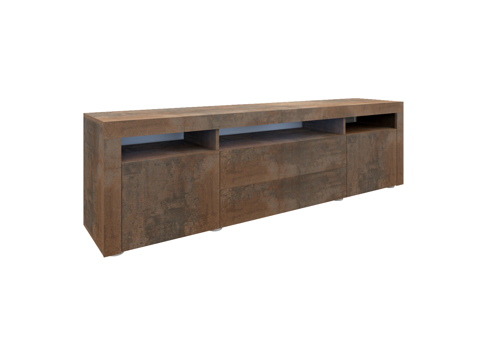 11_1 Lowboard Stahl-Optik 166 cm "Santa Fé"