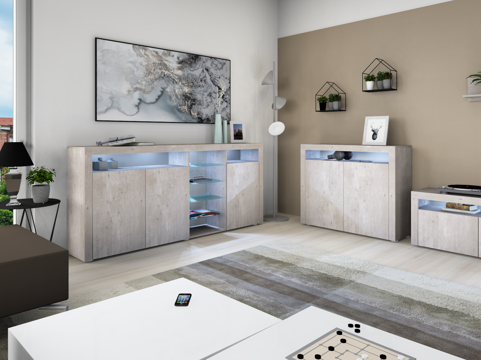 30_3 Highboard Beton-Optik 107 cm "Santa Fé"