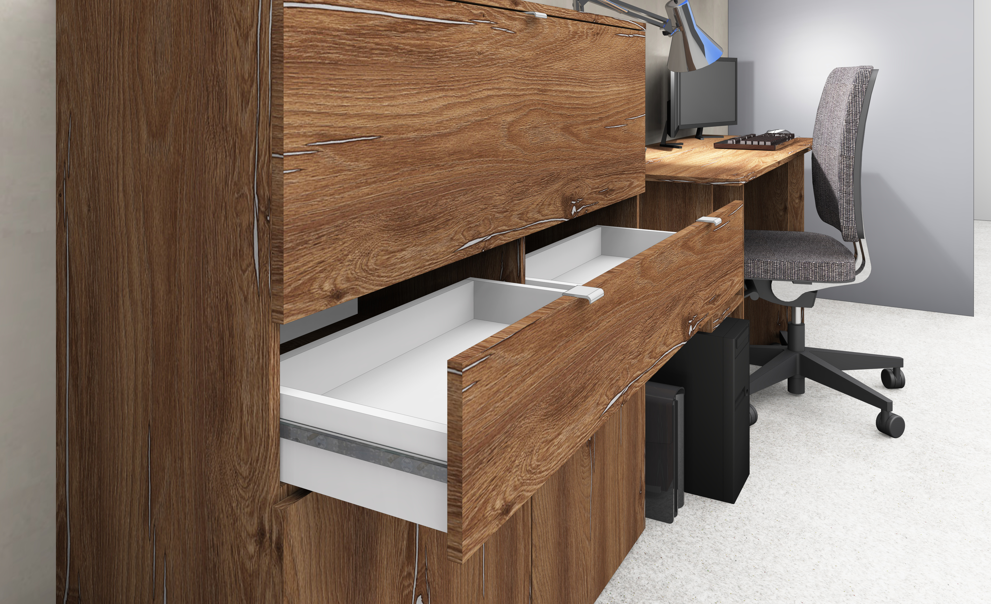 Sekretär "Dolly" in Eiche Vintage