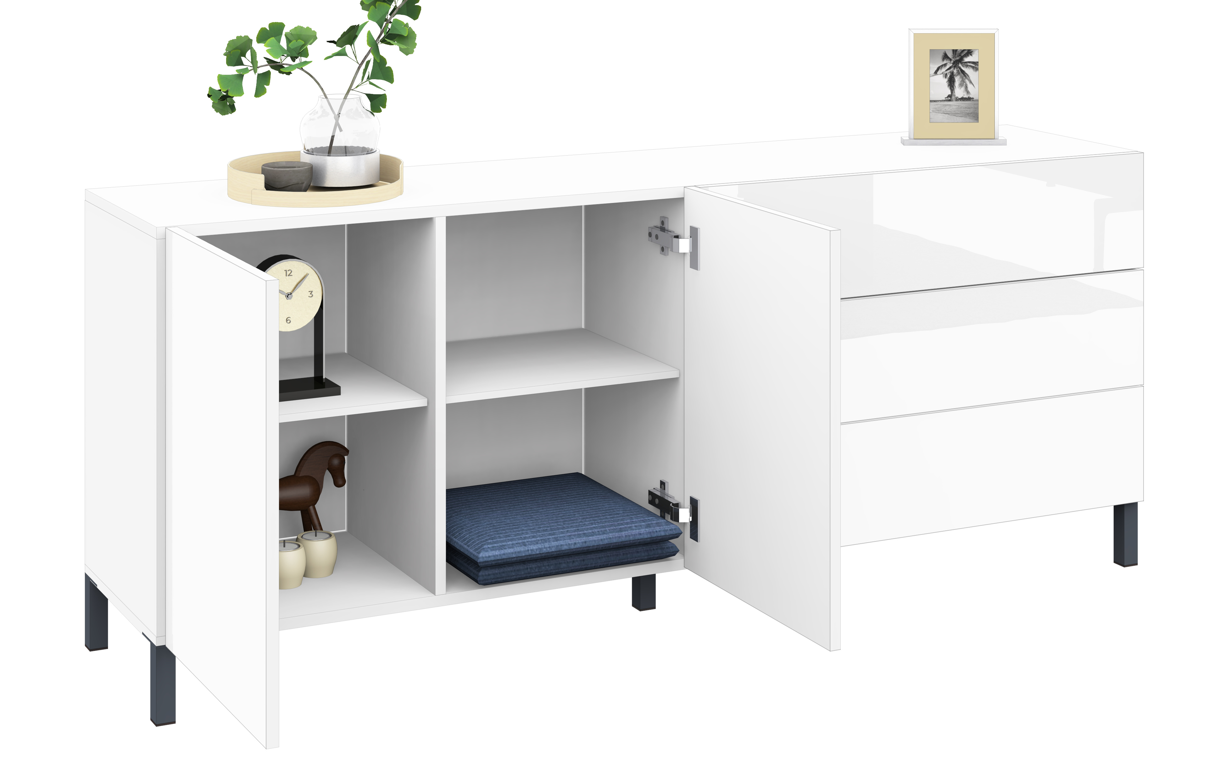 Sophia Sideboard 152 cm mit Metallfüßen Sophia Sideboard 152 cm mit Metallfüßen