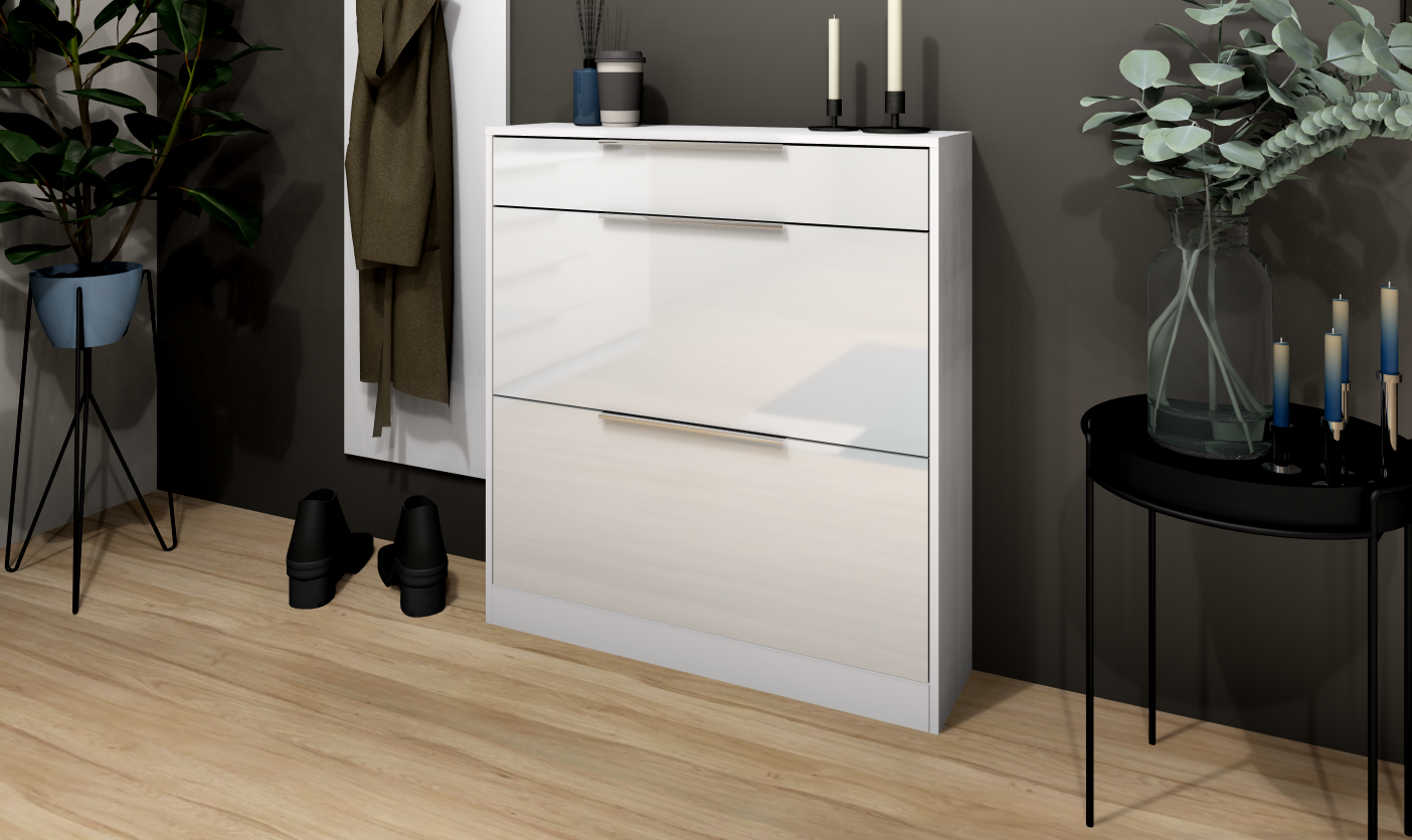 SCU_01-weiss-hg_2 Oliva Basic Schuhschrank in weiß glänzend