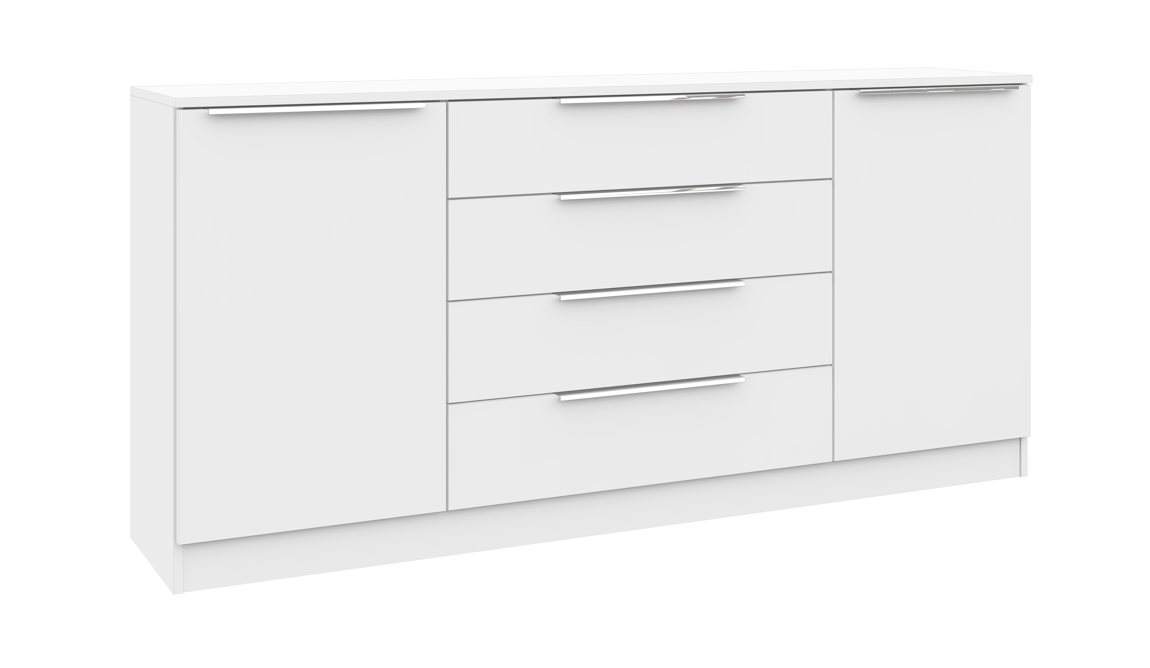 Oliva_SB166_2T_weiss-matt_01 Sideboard Oliva 166 cm Weiß Matt