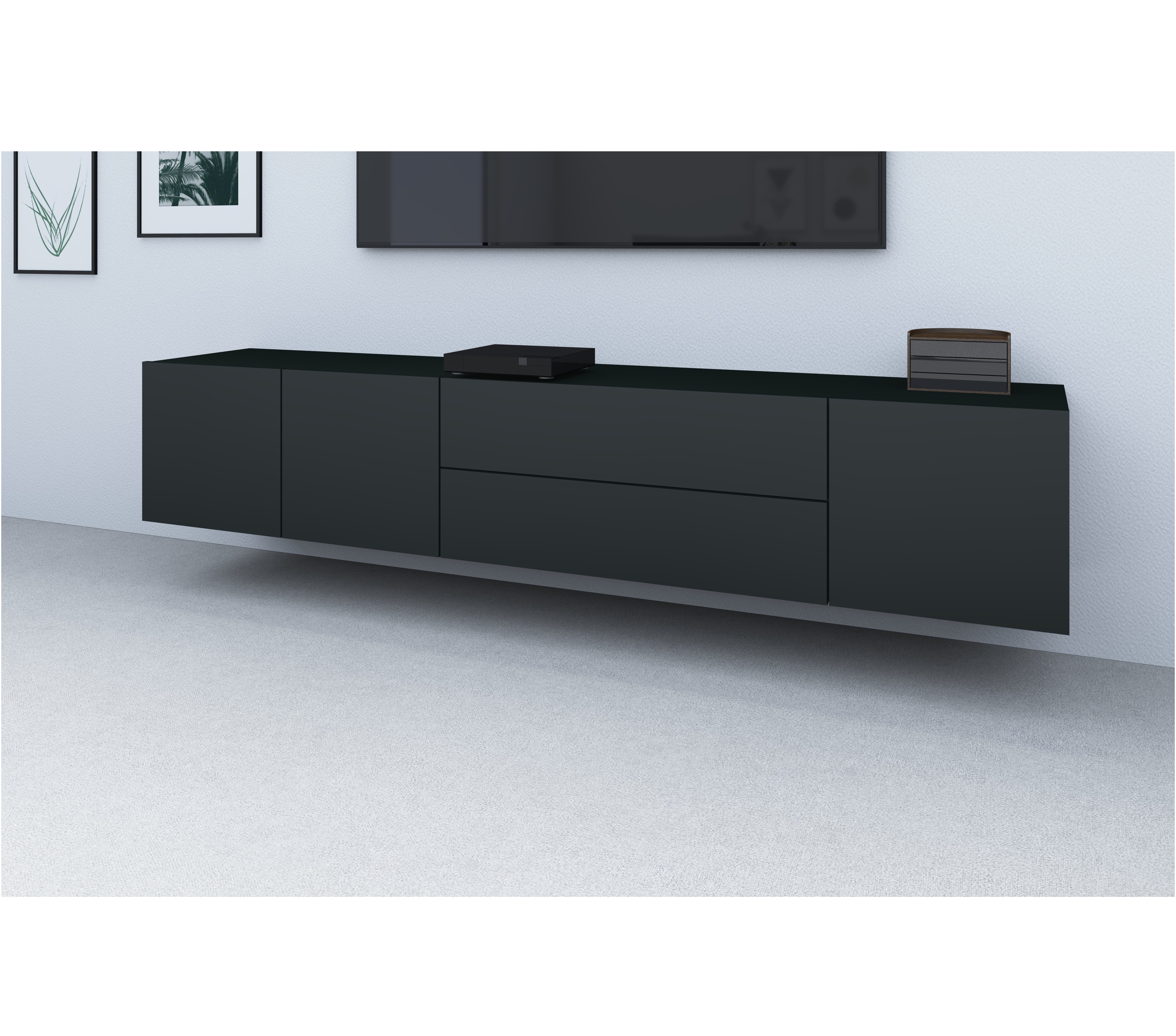 Sophia Lowboard 190 cm schwarz Sophia Lowboard 190 cm schwarz