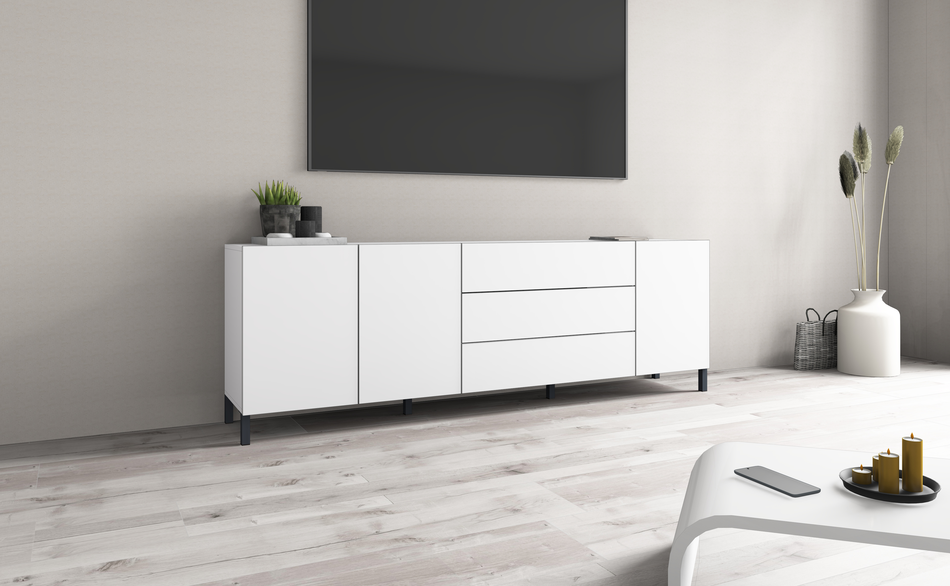 Sophia Sideboard 190 cm mit Metallfüßen Sophia Sideboard 190 cm mit Metallfüßen