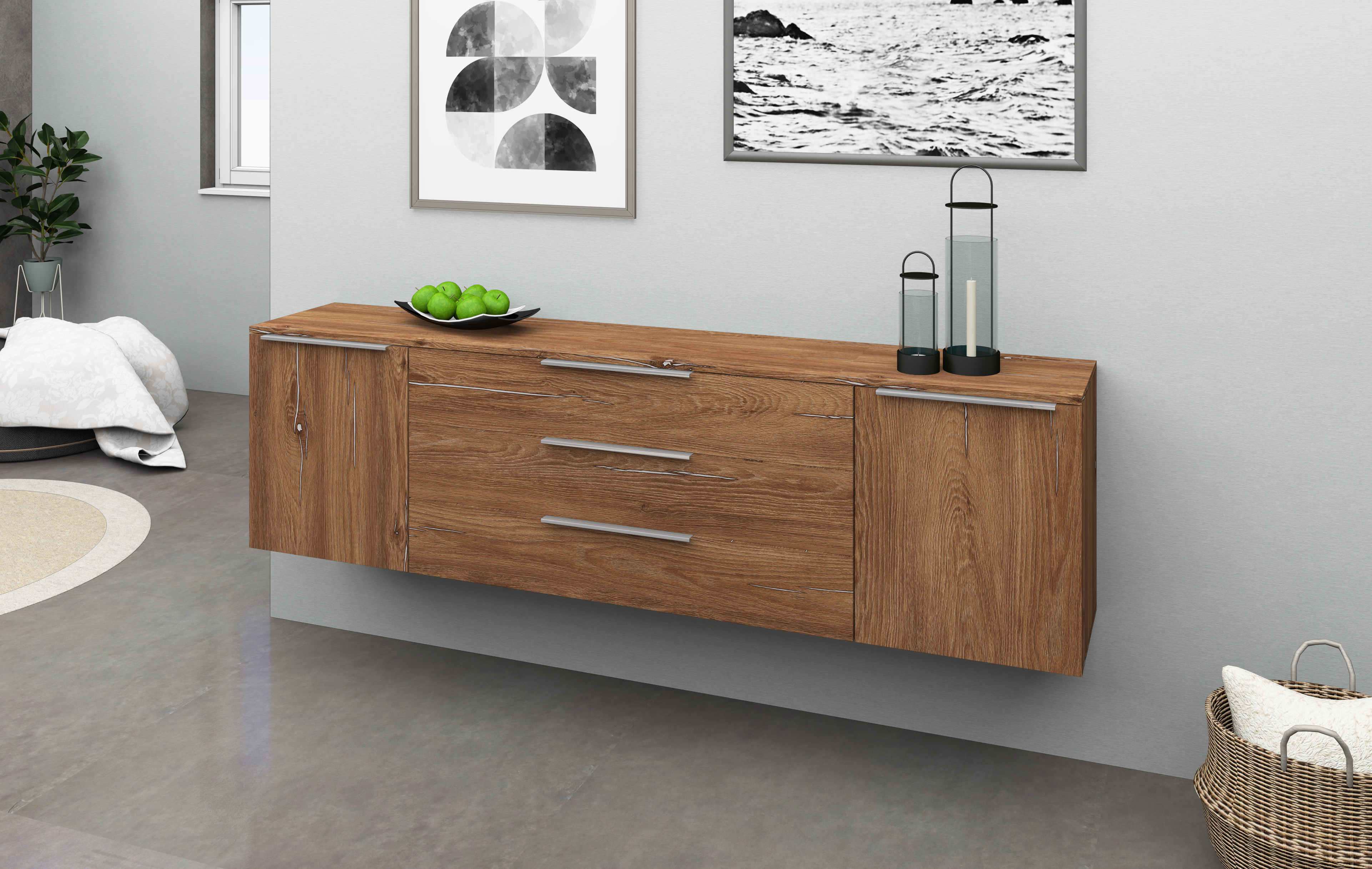 23066543_SB-200_h-ngend_vintage-eiche_3kGzacXGq10OKY Sideboard Eiche Vintage "Oliva" 200 cm zum Aufhängen