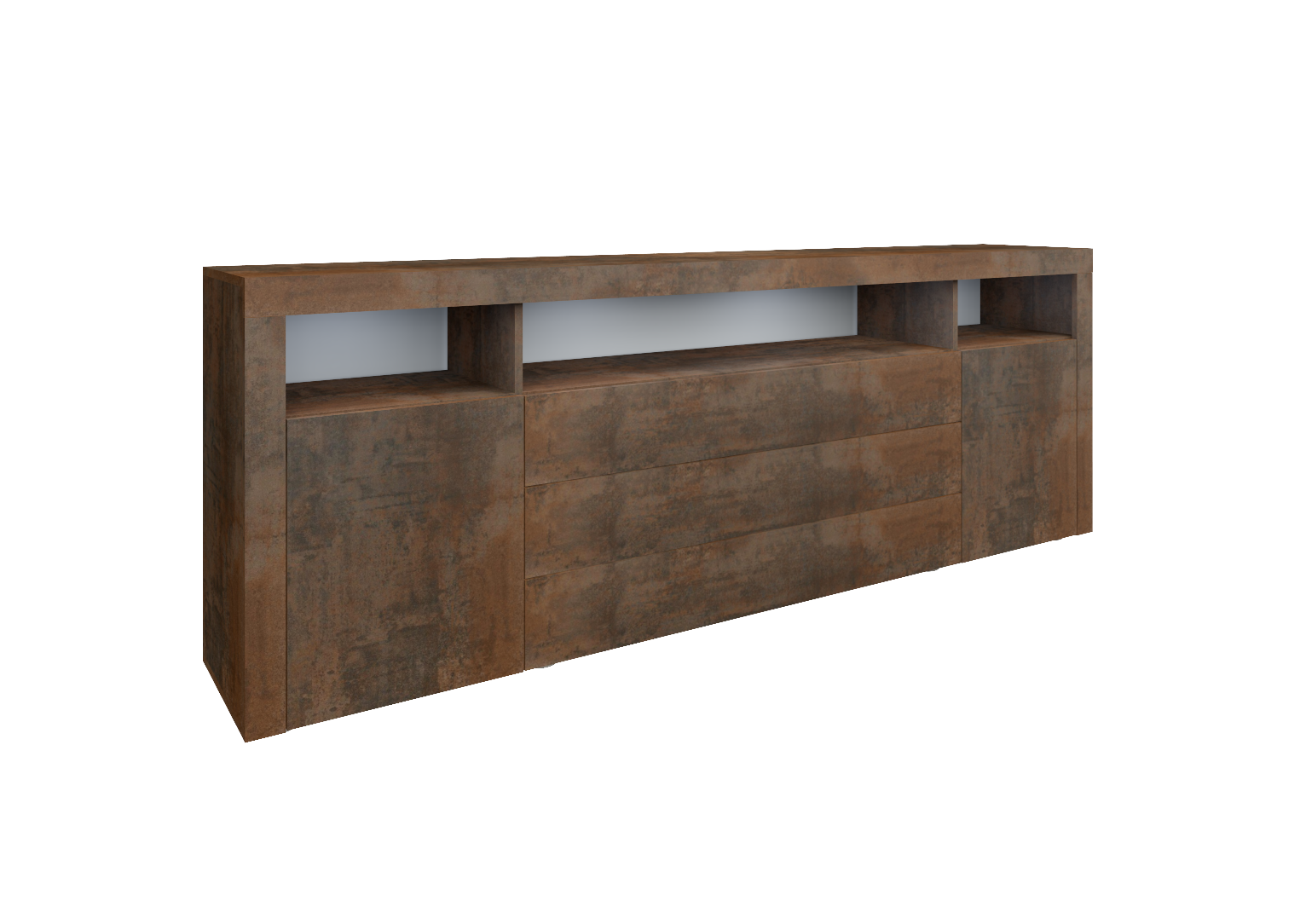 23_19iRxzMU7Nh7DY Sideboard Stahl-Optik 200 cm "Santa Fé"