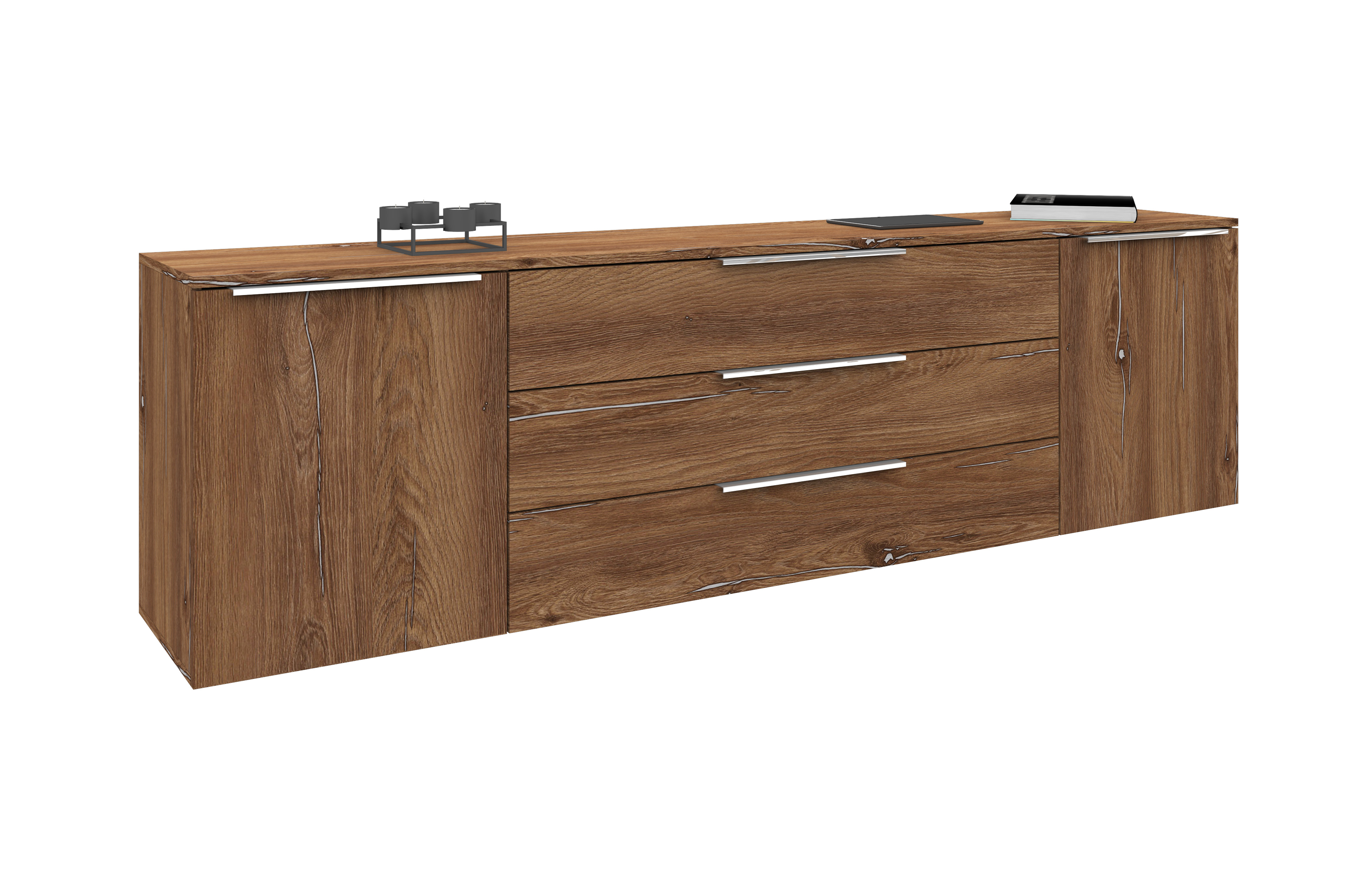 23066543_SB-200_h-ngend_vintage-eiche_1qKSuaMHAAzTyt Sideboard Eiche Vintage "Oliva" 200 cm zum Aufhängen
