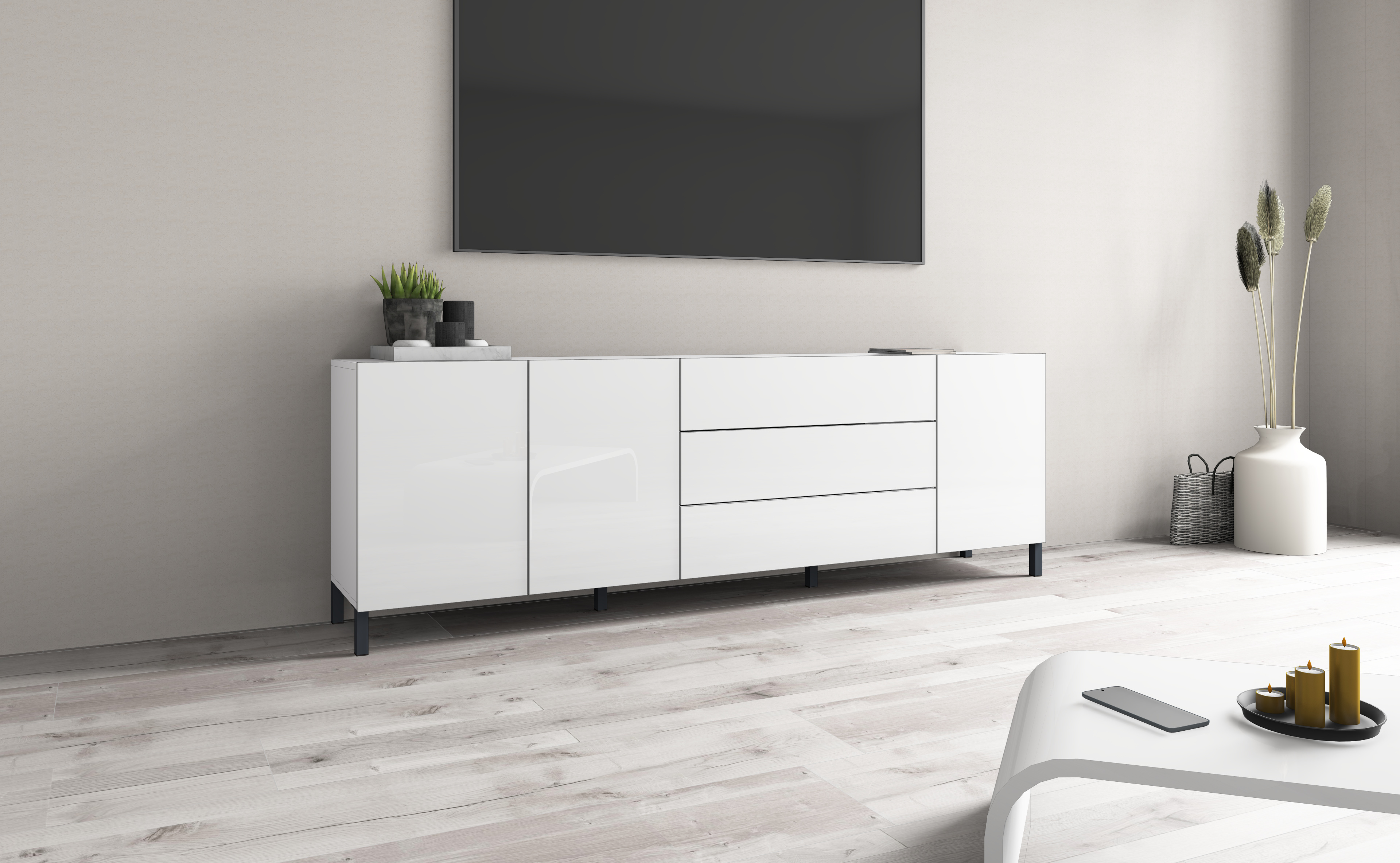 Sophia Sideboard 190 cm mit Metallfüßen Sophia Sideboard 190 cm mit Metallfüßen