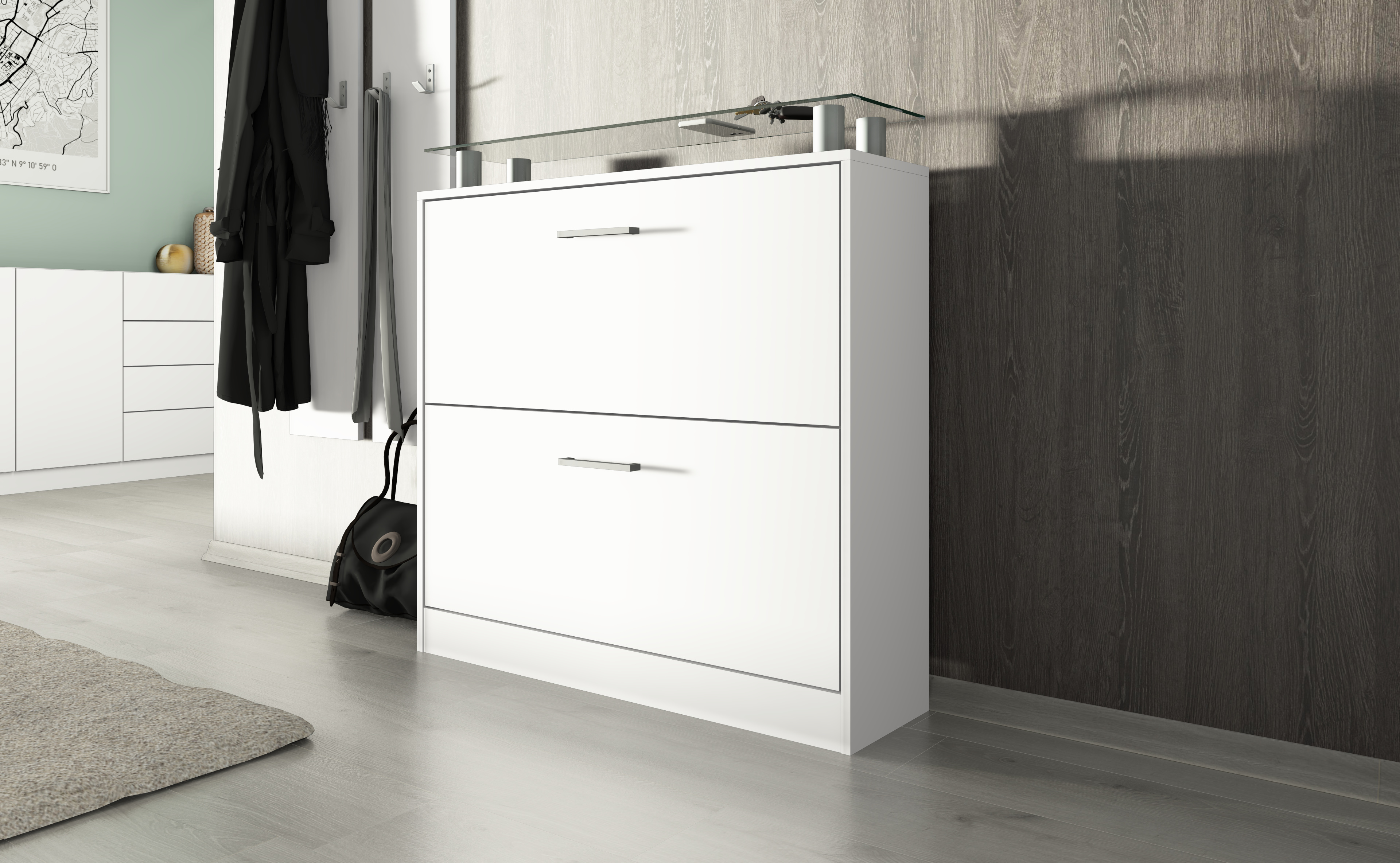 484815_G-Set_weiss-matt_02 Schuhschrank FINN in Weiß matt