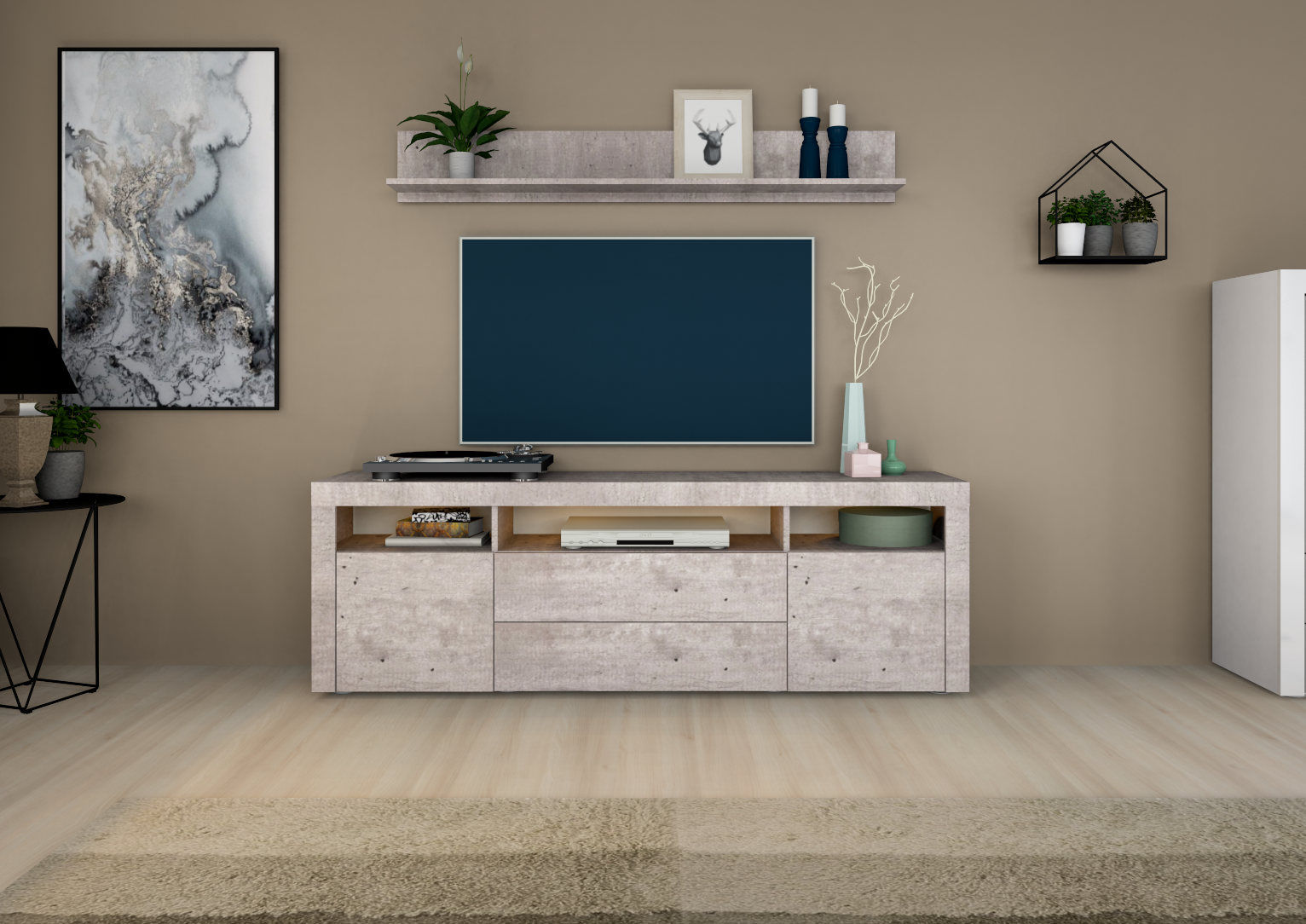 Lowboard Beton-Optik 166 cm "Santa Fé"