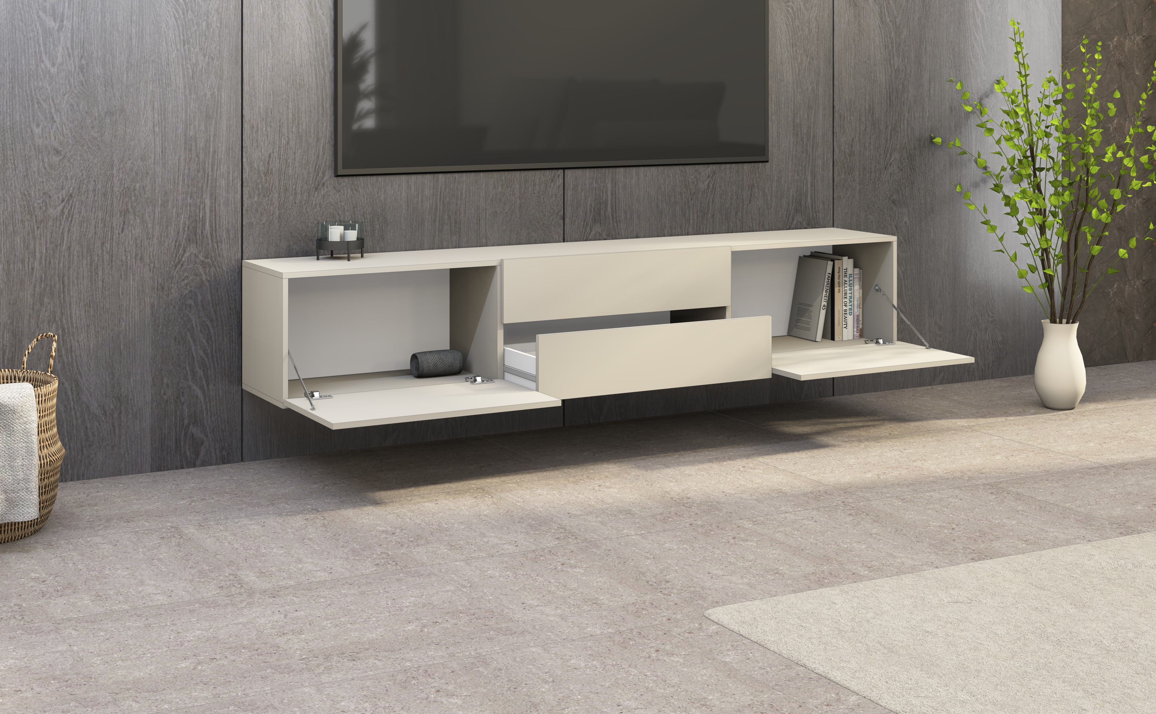 Lowboard "Sophia" 200 cm in Kaschmir