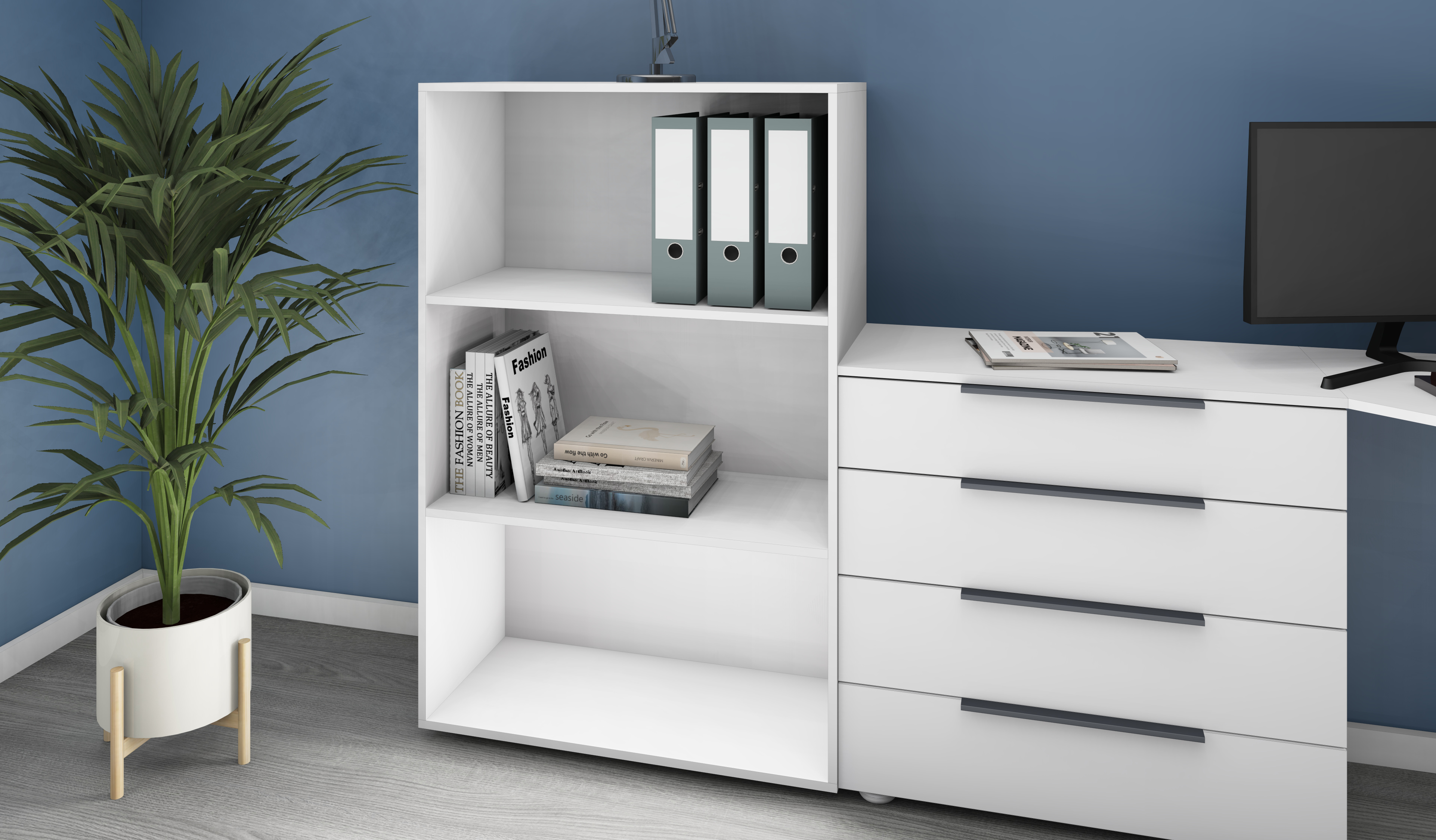 68102556_2T-weiss-matt-2 Regal Weiß "Tom" 76 cm